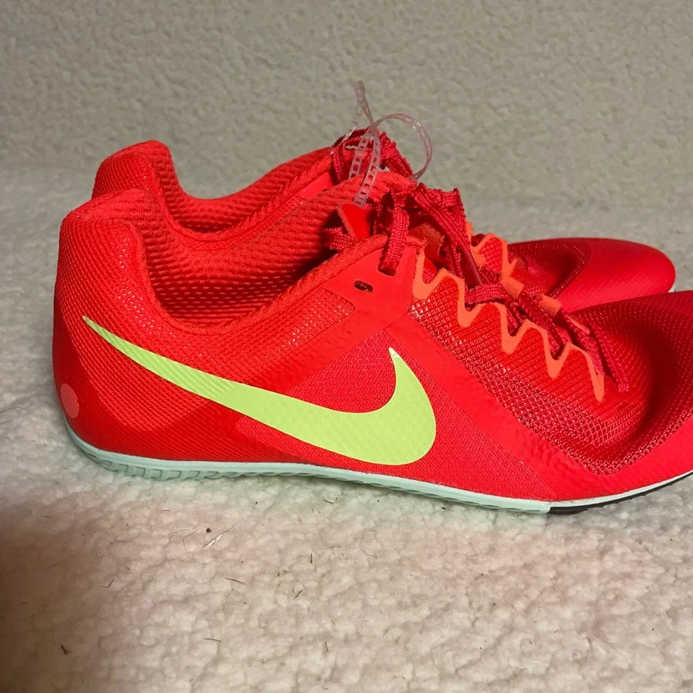 Nike Zoom Rival Multi Track Field Spikes Bright Crimson Volt FZ9664-600 Mens 9.5